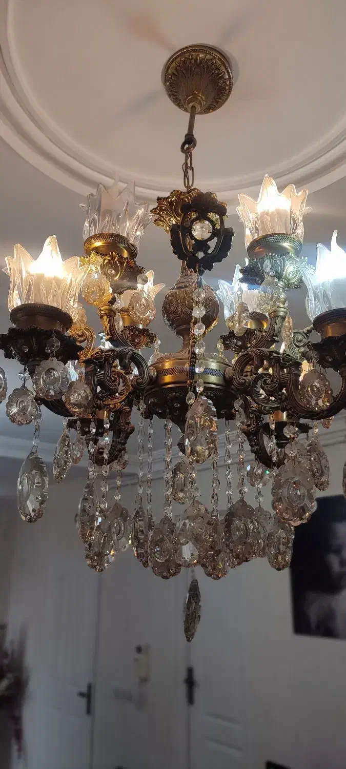 لوستر برنز|لوستر و چراغ آویز|محمدیه-قزوین, |دیوار