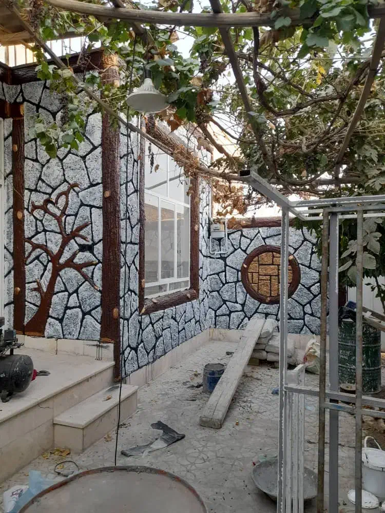 سیمانکاری طرح سنگ|خدمات پیشه و مهارت|حمیدیا, |دیوار