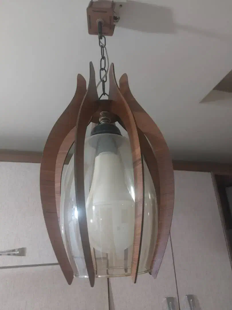 لوستر چوبی|لوستر و چراغ آویز|کرج, برغان|دیوار