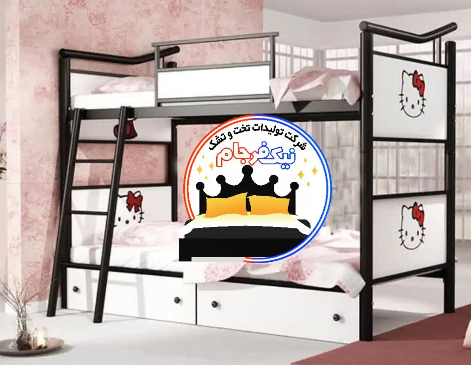 تخت خواب ۲ دو طبقه(تختخواب ۲دوطبقه) مدل کیتی|تخت و سرویس خواب|مشهد, سپاد|دیوار