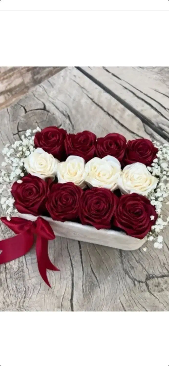 باکس گل ربانی وشمع|صنایع دستی و سایر لوازم تزئینی|لالجین, |دیوار