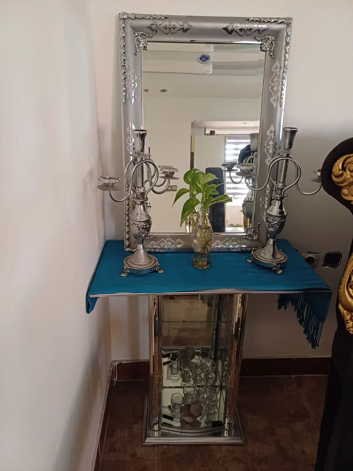 آینه وشمعدان|بوفه، ویترین، کنسول|قزوین, |دیوار