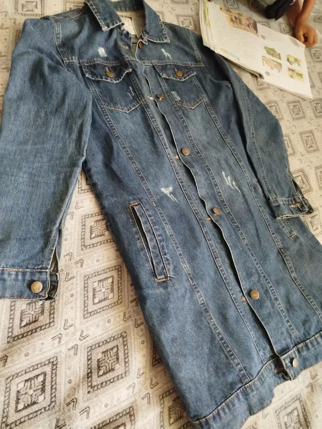 مانتو جین لی اصل. یه بار هم پوشیده نشده سایز ۴۰|لباس|محمدیه-قزوین, |دیوار