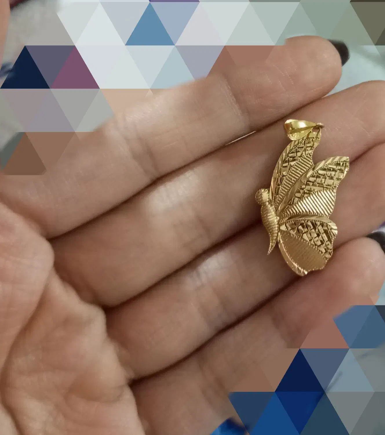 طلا پلاک پروانه|جواهرات|زنجان, |دیوار