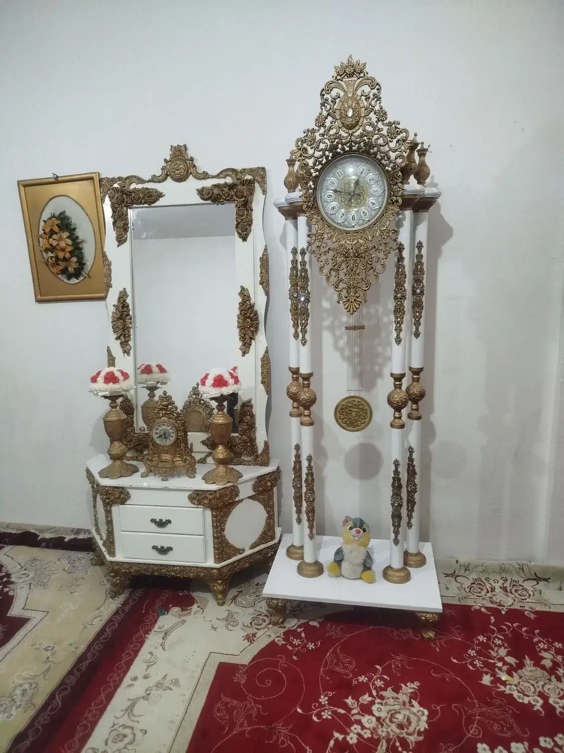 آینه کنسول ساعت|آینه|ماهدشت, |دیوار