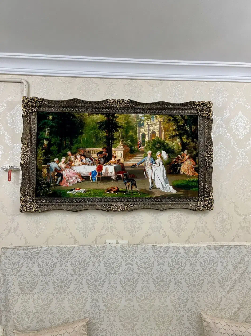 تابلو فرانسوی مخمل ماشینی چوب راش|تابلو، نقاشی، عکس|همدان, |دیوار