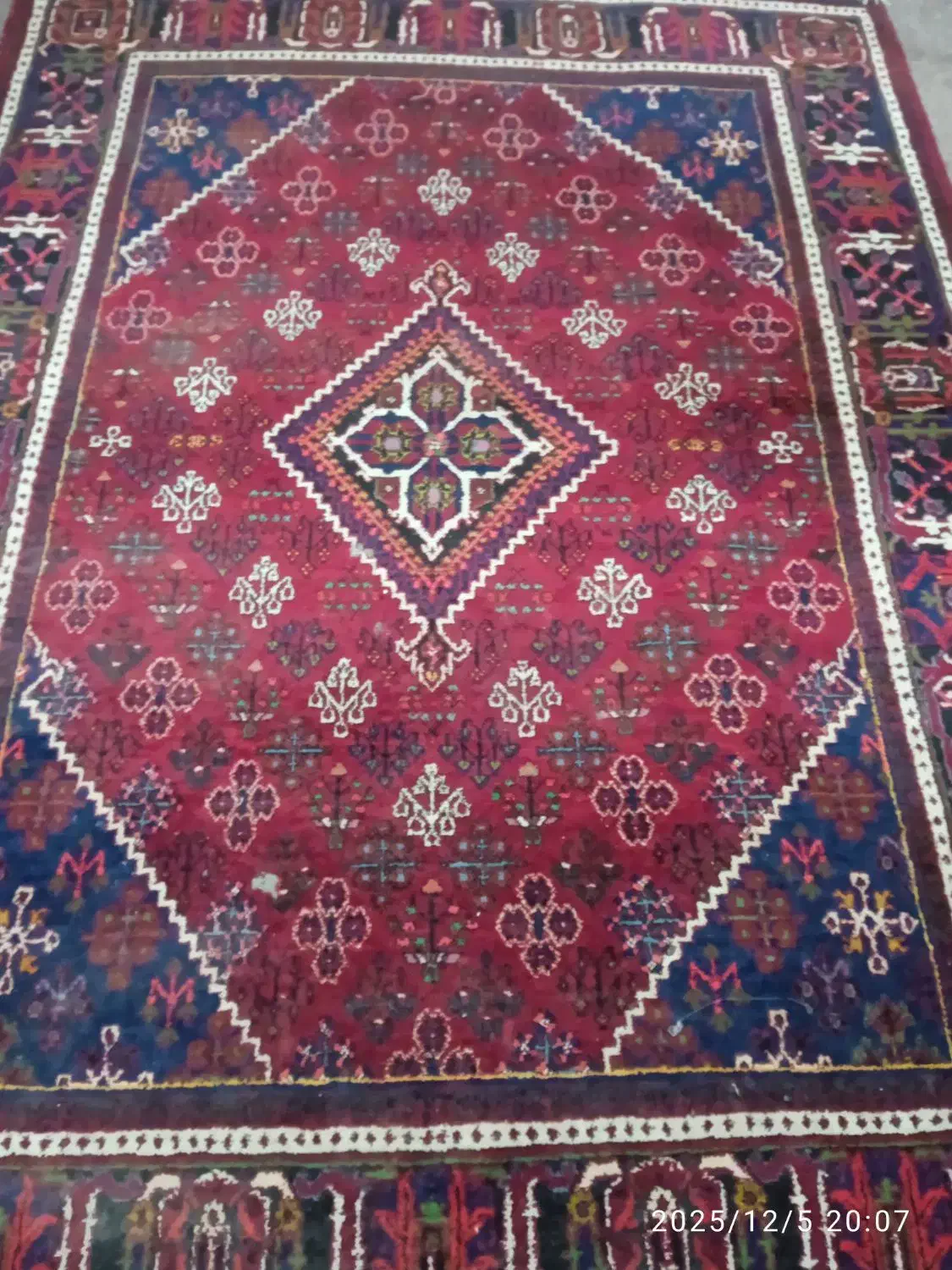 قالی جوشقانی 9 متری دستباف سال 1353|فرش|کاشان, یحیی آباد|دیوار