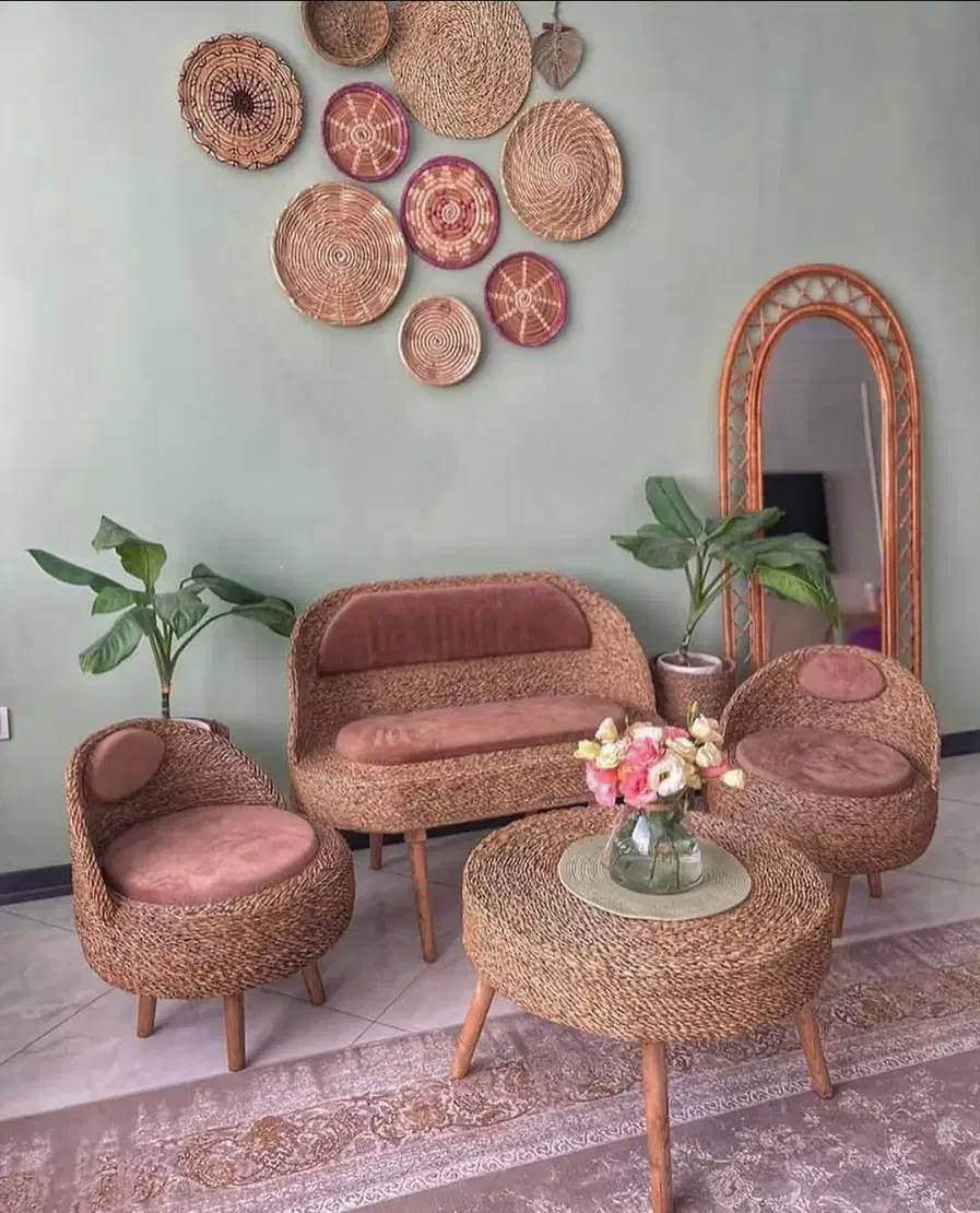 میزو صندلی حصیری ظرفیت تخفیف جشنواره فقط 10تا|مبلمان خانگی و میز عسلی|کهک, |دیوار