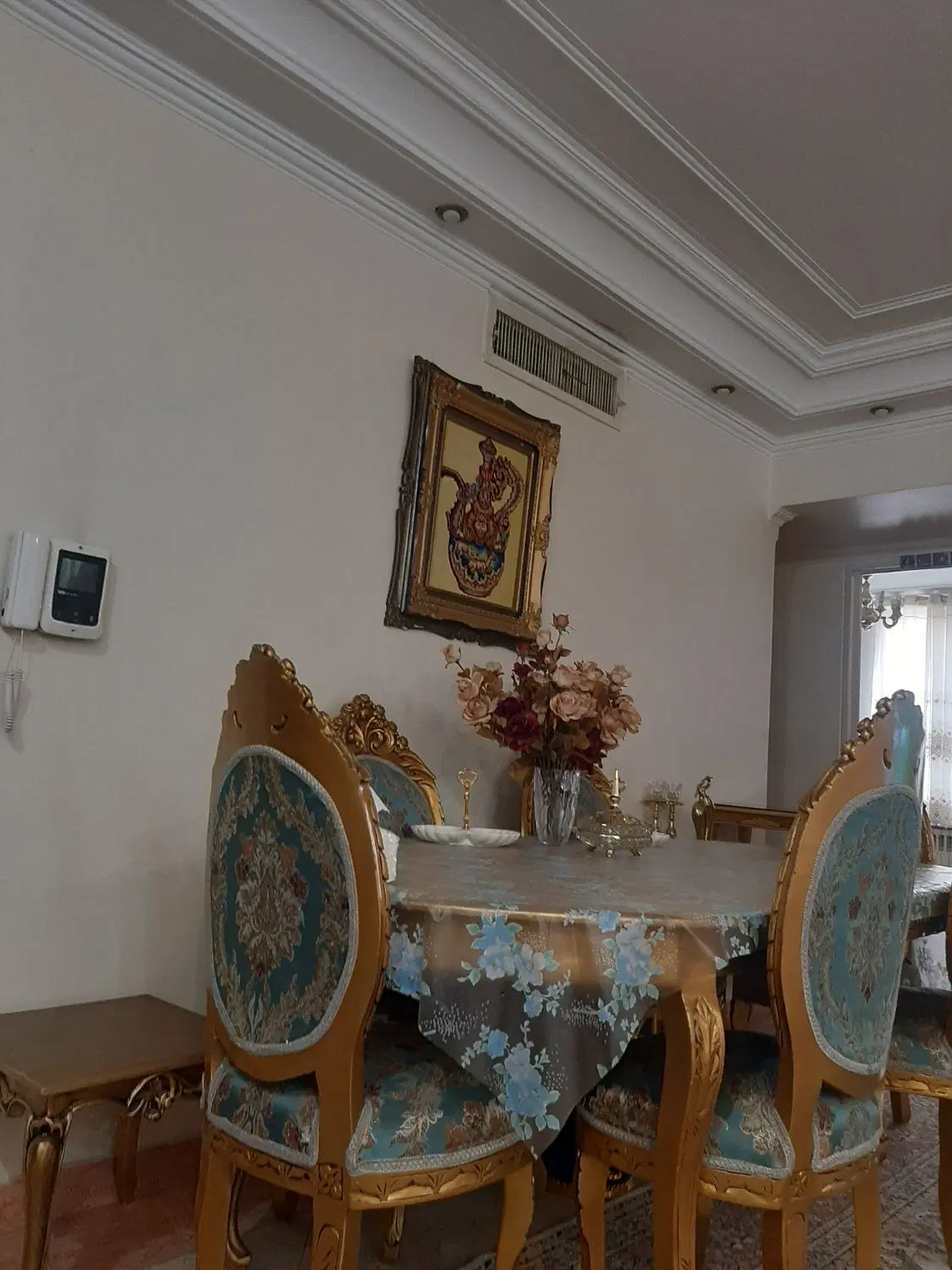 مبل ناهارخوری استیل چوب راش یسیار سالم و محکم|میز و صندلی غذاخوری|تهران, نیروی هوایی (پیروزی)|دیوار