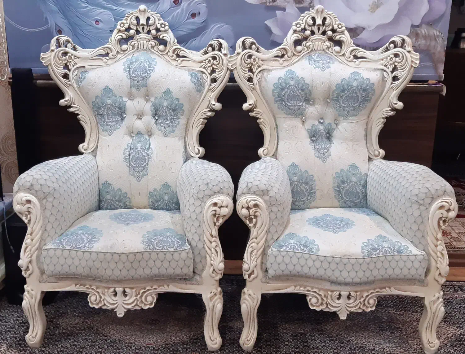 مبلمان سلطنتی ۹نفره|مبلمان خانگی و میز عسلی|جلفا, |دیوار