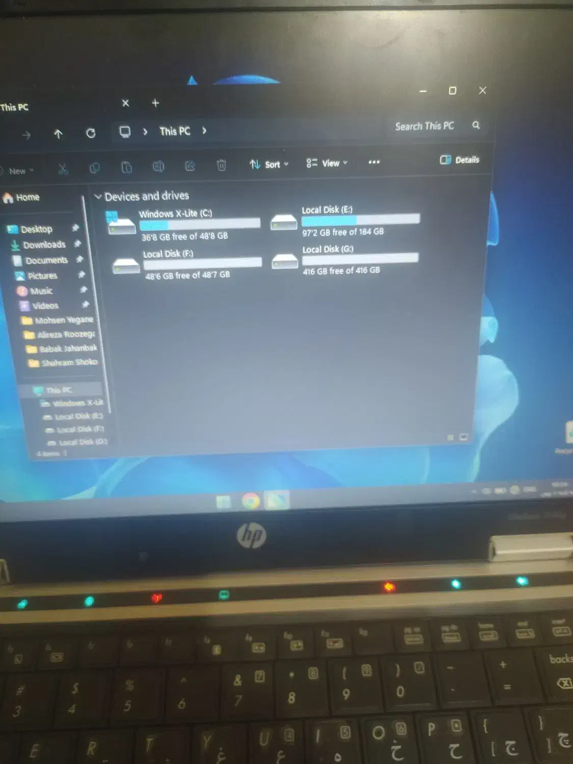 لپتاپ HP Core i7 صحیح و سالم|رایانه همراه|مشکین‌دشت, |دیوار