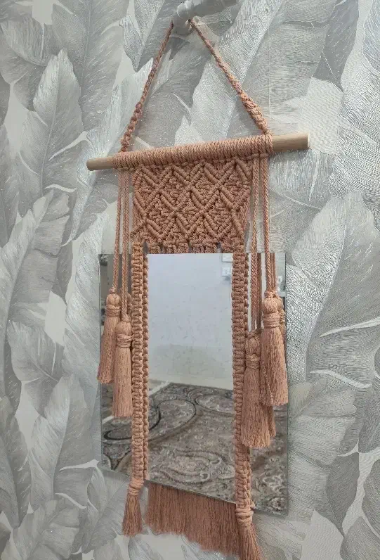 آینه مکرومه (سفارشی در ابعاد و رنگ دلخواه)|آینه|ری, حمزهآباد|دیوار