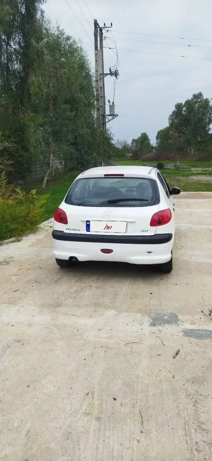 پژو 206 تیپ 2 سفید 88|خودرو سواری و وانت|نشتارود, |دیوار