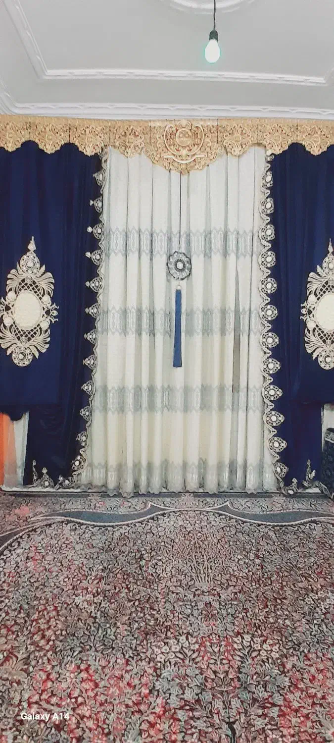 پرده سلطنتی سورمه ای|پرده، رانر، رومیزی|کهنوج, |دیوار