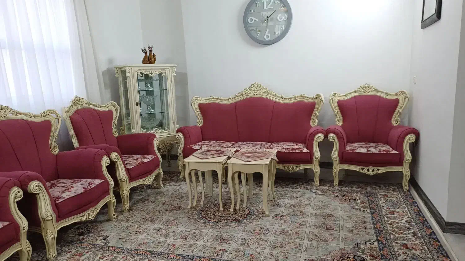 مبل 9 نفره + میز غذاخوری 6 نفره + بوفه|مبلمان خانگی و میز عسلی|قم, پردیسان|دیوار