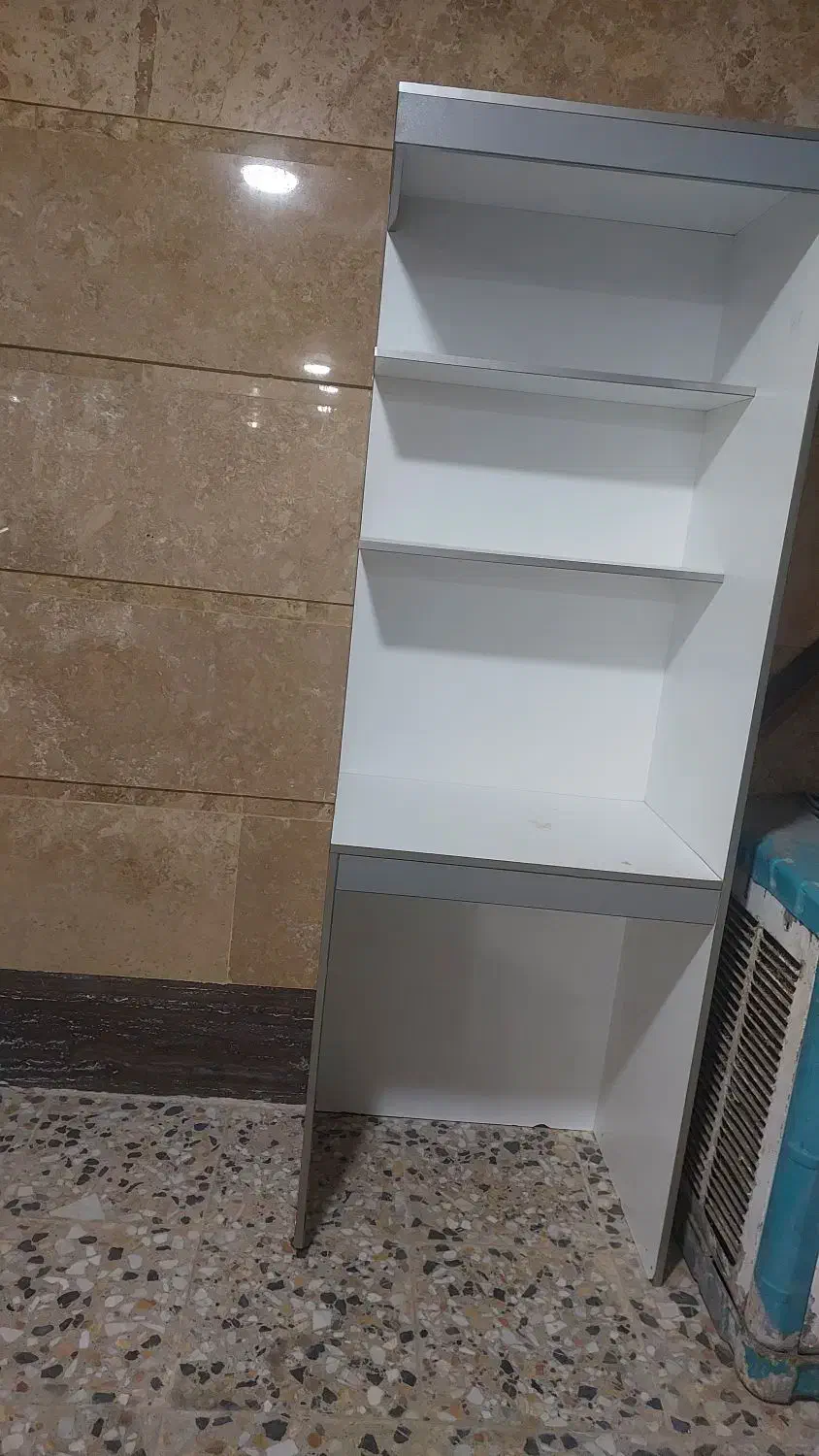 کتابخانه ومیز تحریر ملامین در حد نو|کتابخانه، شلف، قفسه‌های دیواری|شاهین‌شهر, مسکن مهر|دیوار