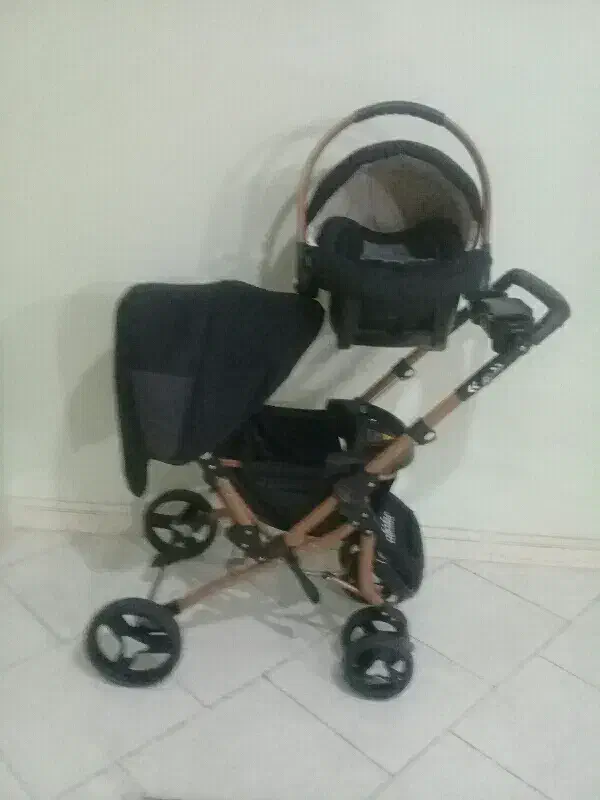 سرویس کالسکه مشکی طلایی|اسباب و اثاث بچه|اراک, |دیوار