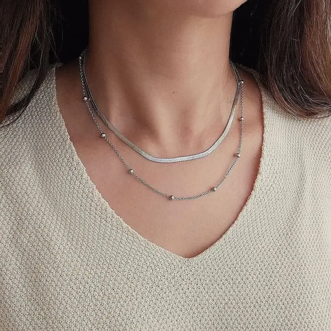 گردنبند دولایه ماری و توپی|حراج|قم, شهدا|دیوار