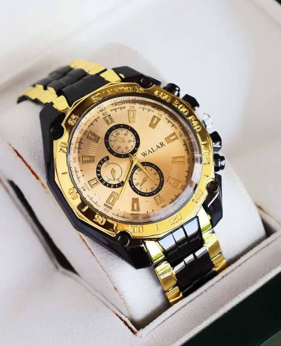 ساعت فلزی والار مشکی طلایی استیل|ساعت|اصفهان, قلعه طبره|دیوار