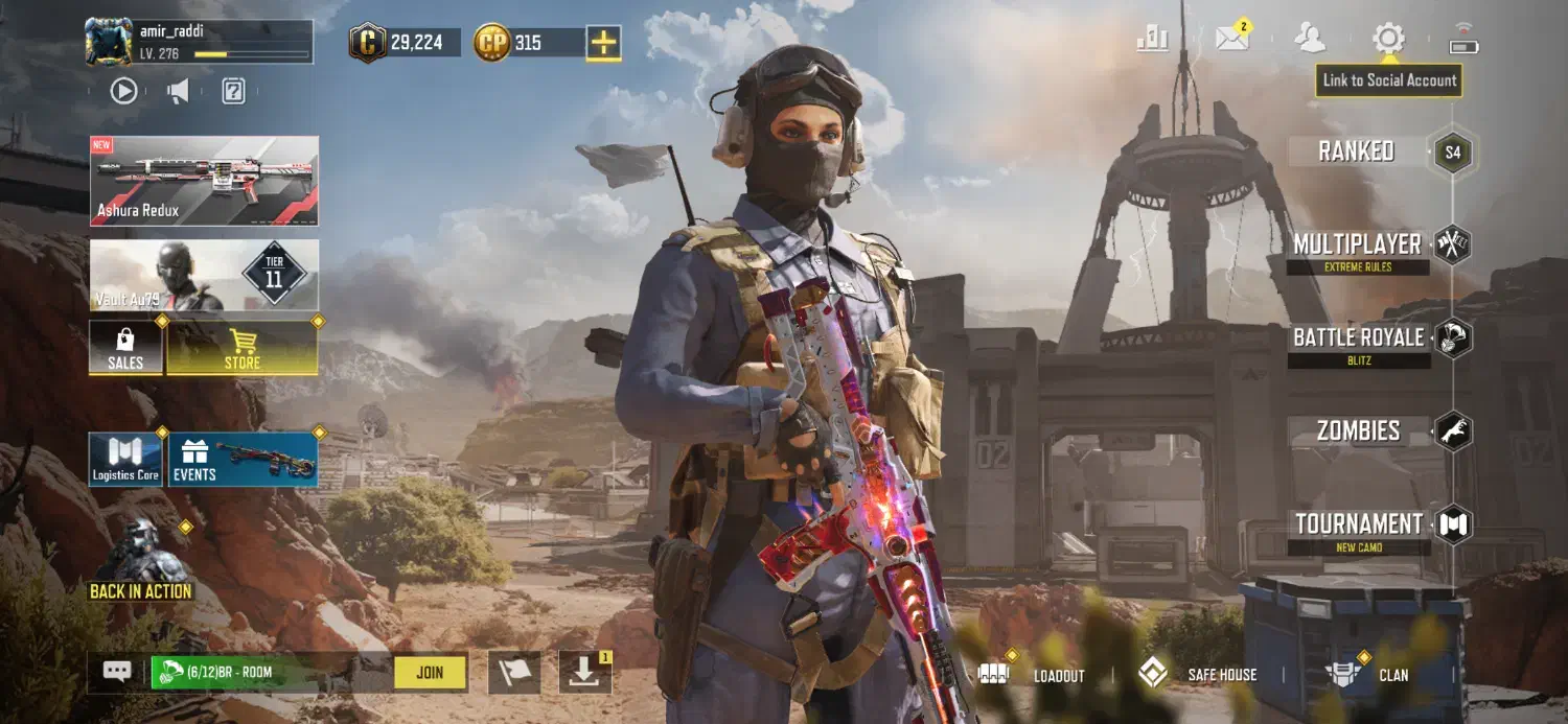 اکانت ندای وظیفه(کالاف دیوتی موبایل)|کنسول، بازی ویدئویی و آنلاین|ری, شهادت|دیوار