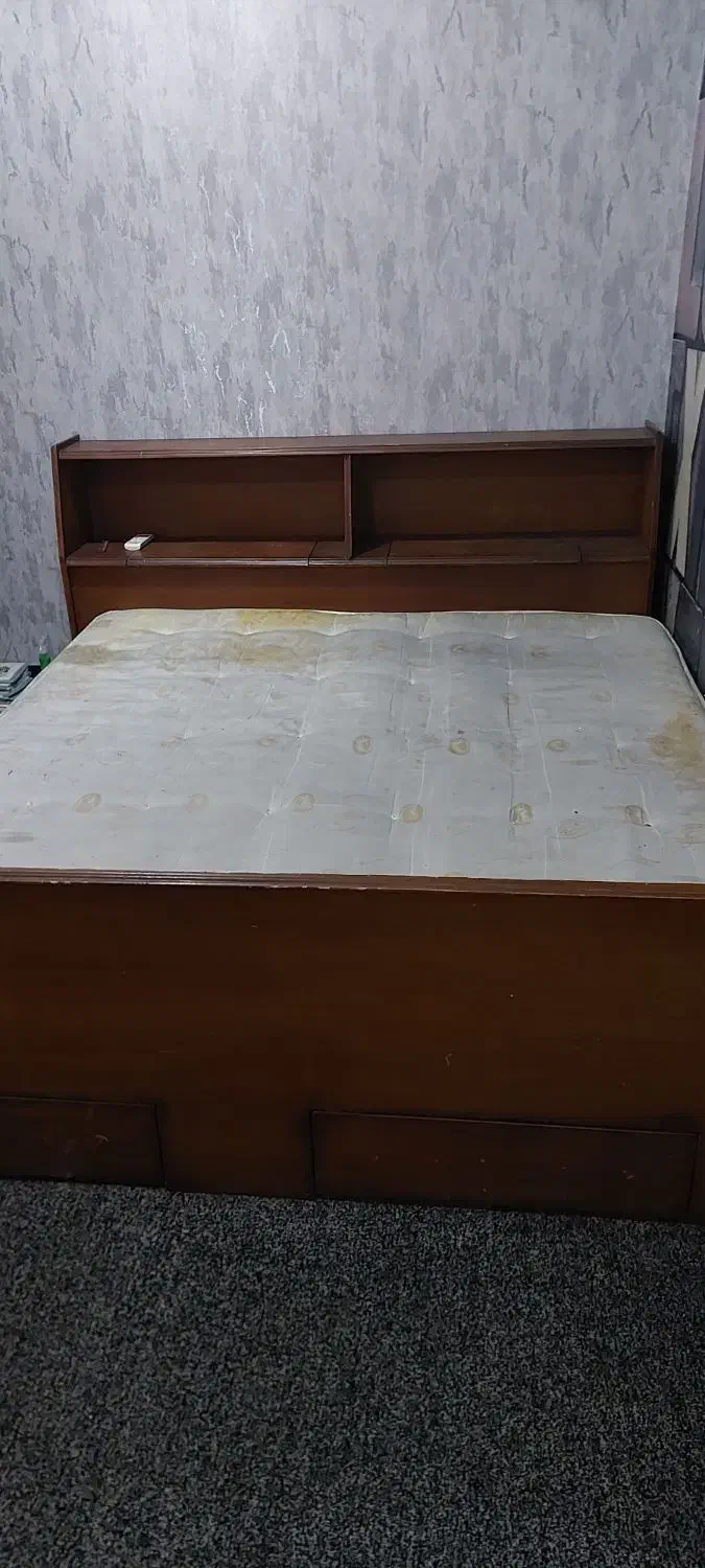 تختخواب چوبی دو نفره 2×180|تخت و سرویس خواب|اهواز, فاز ۱ پادادشهر|دیوار