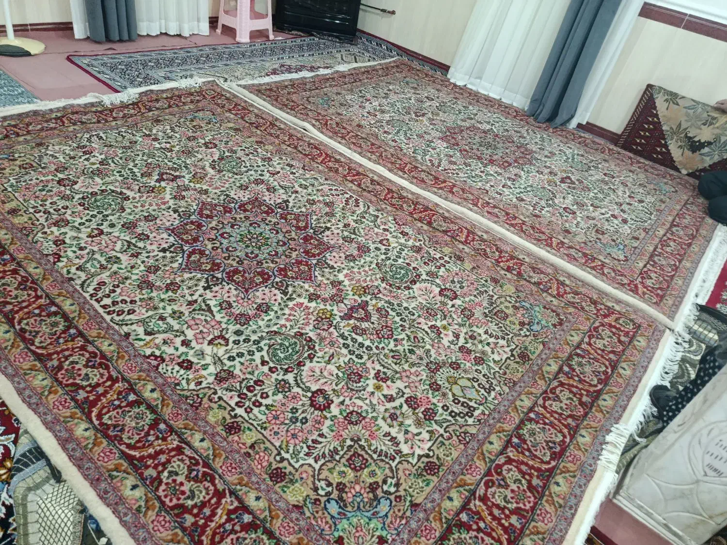 فرش دست بافت  بیجار|فرش|گل تپه, |دیوار