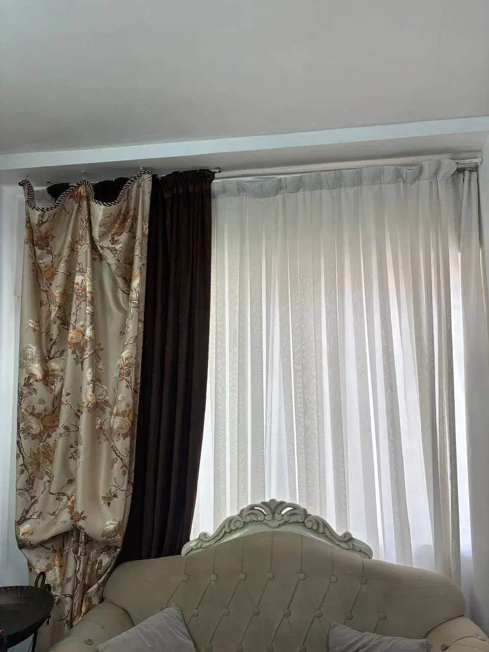 ۲ عدد پرده چهار تیکه|پرده، رانر، رومیزی|آمل, |دیوار