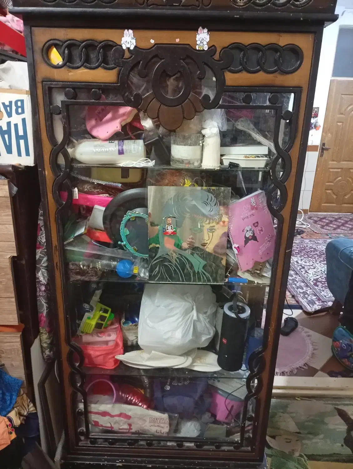 بوفه چوبی|بوفه، ویترین، کنسول|کرمان, |دیوار