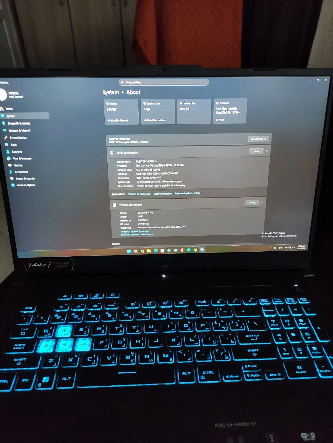 لپ تاپ ASUS TUF خیلی نو|رایانه همراه|کرمان, |دیوار