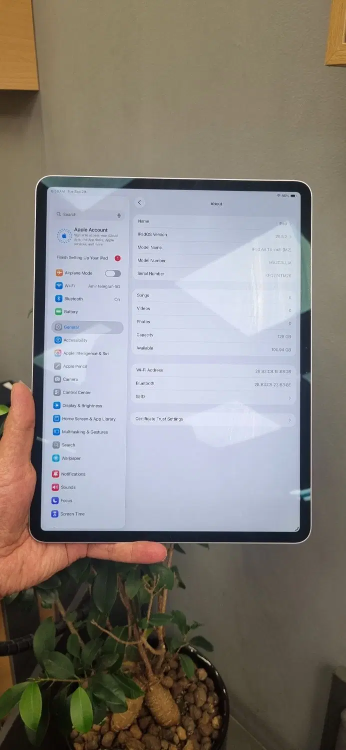 iPad Air M2 13 Inch Wi-Fi|تبلت|تهران, جردن|دیوار
