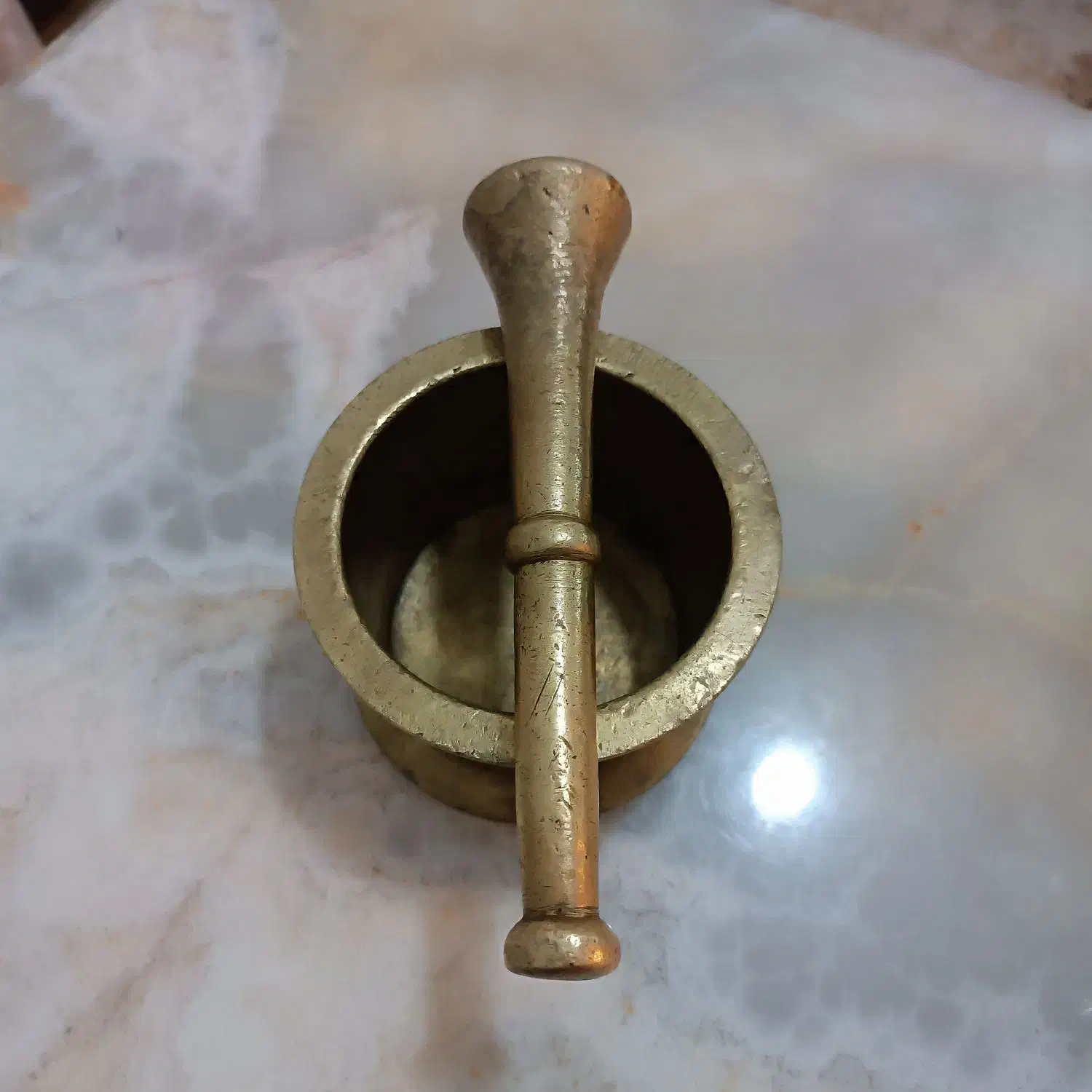 هاونگ قدیمی جنس برنز|ظروف پختوپز|خوی, |دیوار