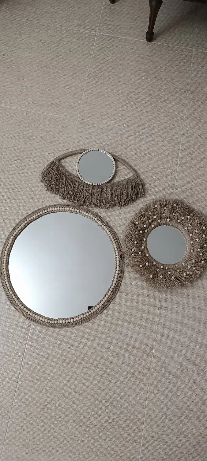 اینه دیواری مکرومه|آینه|نیشابور, شهرک اندیشه|دیوار