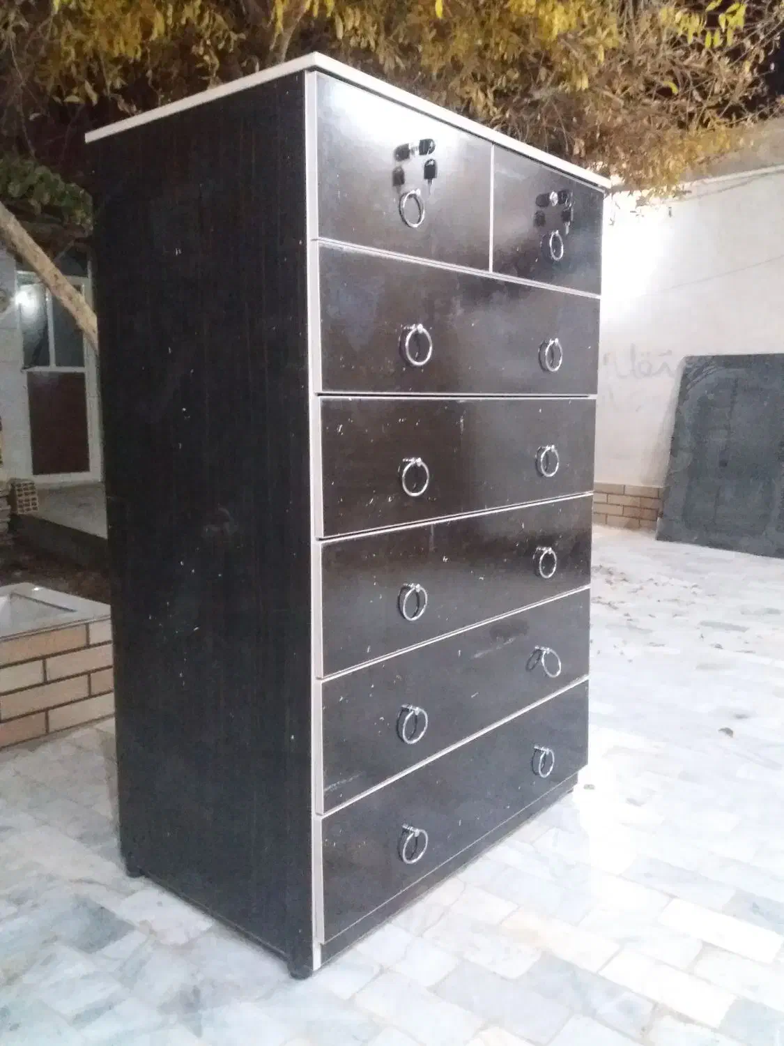 دراور ۷کشو ام دی اف نو عرض ۹۰|جاکفشی، کمد، دراور|میبد, |دیوار