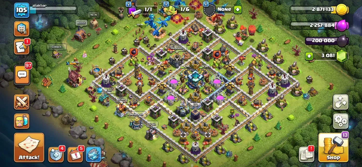 اکانت کلش اف کلنس تان هال ۱۳|کنسول، بازی ویدئویی و آنلاین|ساری, |دیوار