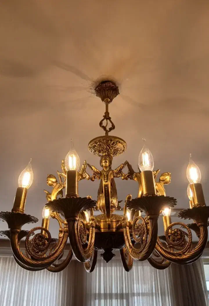 لوستر انتیک برنجی|لوستر و چراغ آویز|سبزوار, بیهق شرقی|دیوار