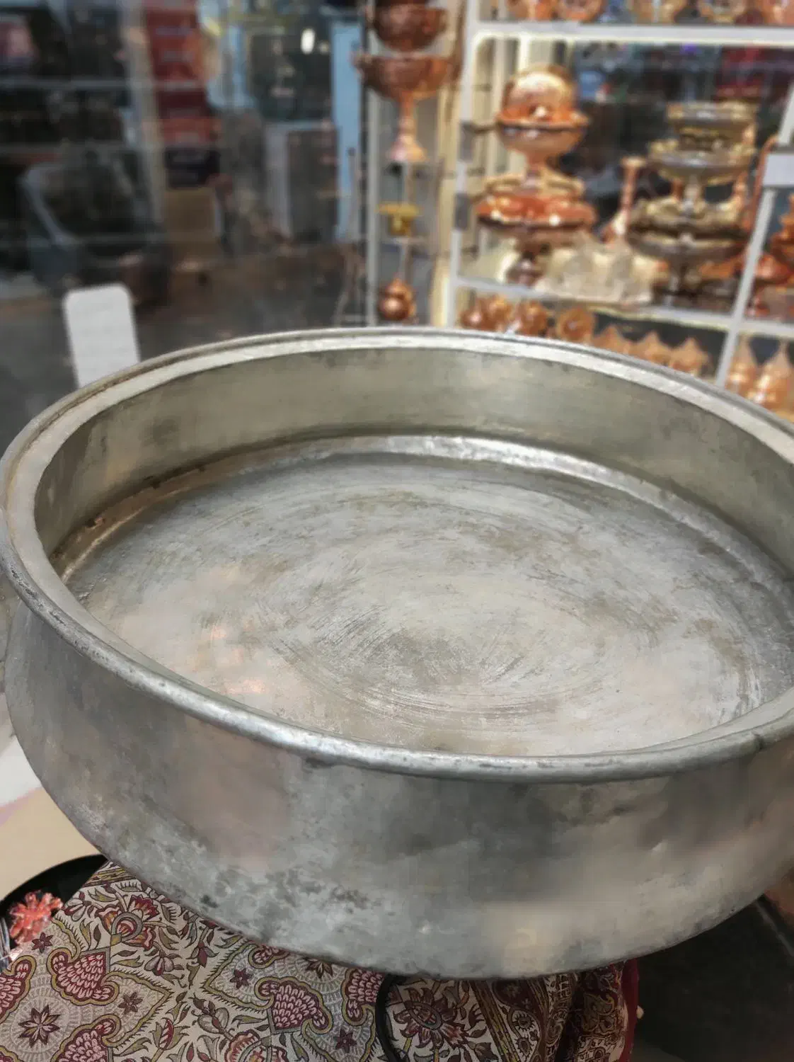 لگن مسی گلاب گیر مجمع قدیمی سالم ب قیمت|کلکسیون اشیاء عتیقه|شاهرود, |دیوار