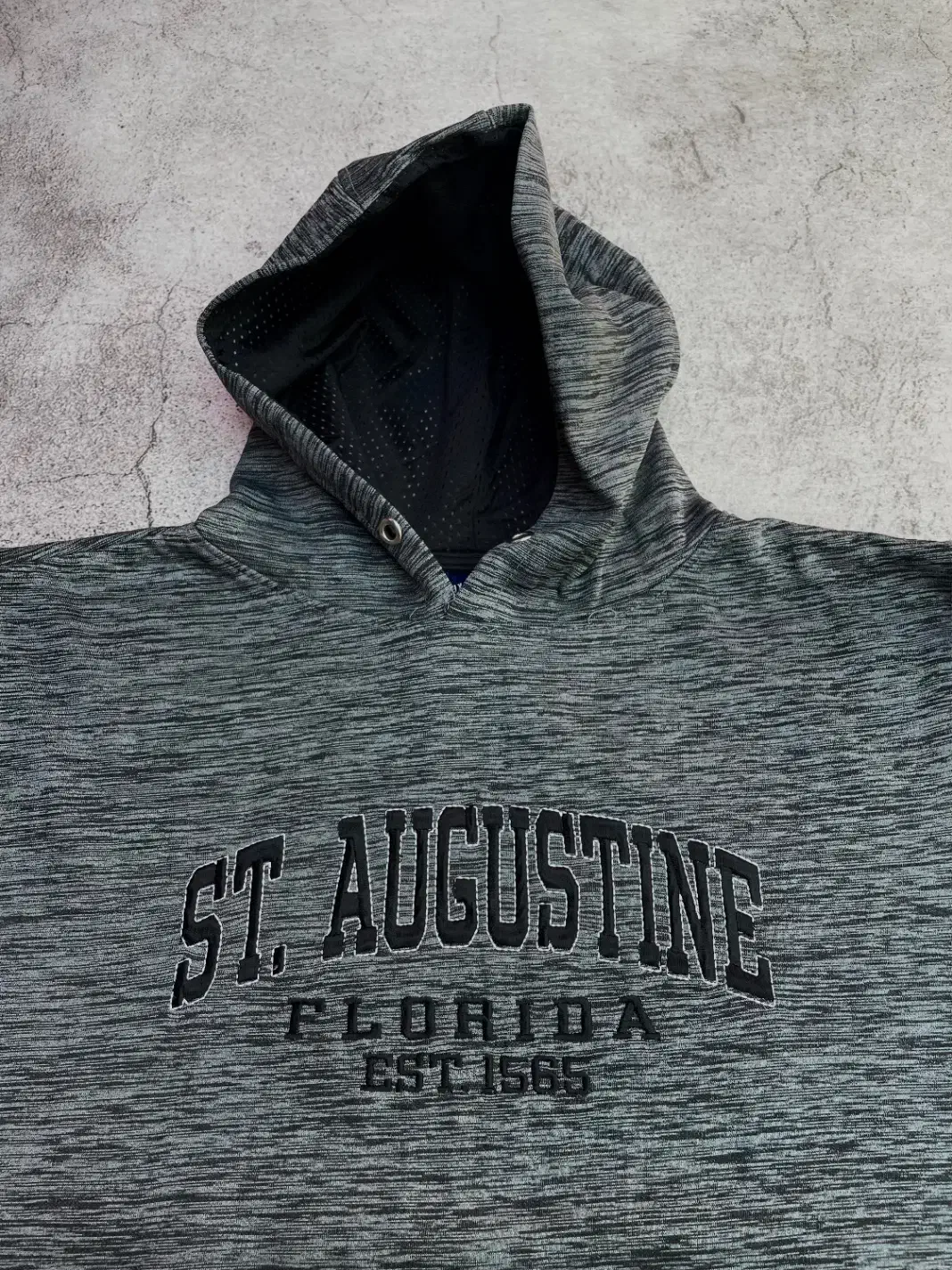 هودی اسپرت خاکستری طرح STAUGUSTINE FloridaEST.1565|لباس|شوش, |دیوار