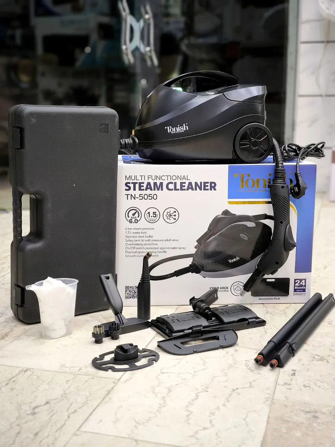 بخارشوی تونیش با جعبه، 6 بار با ضمانت|جاروبرقی، جارو شارژی، بخارشو|قم, علی آباد سعدگان|دیوار