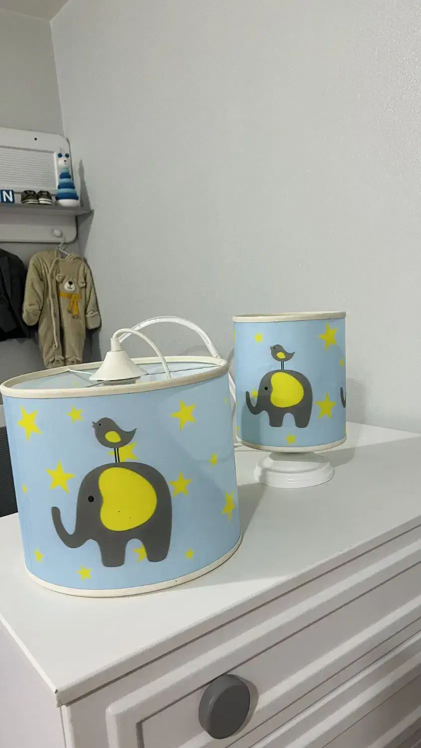 چراغ خواب و لوستر ست اتاق کودک|چراغ خواب و آباژور|اهواز, مجاهد|دیوار