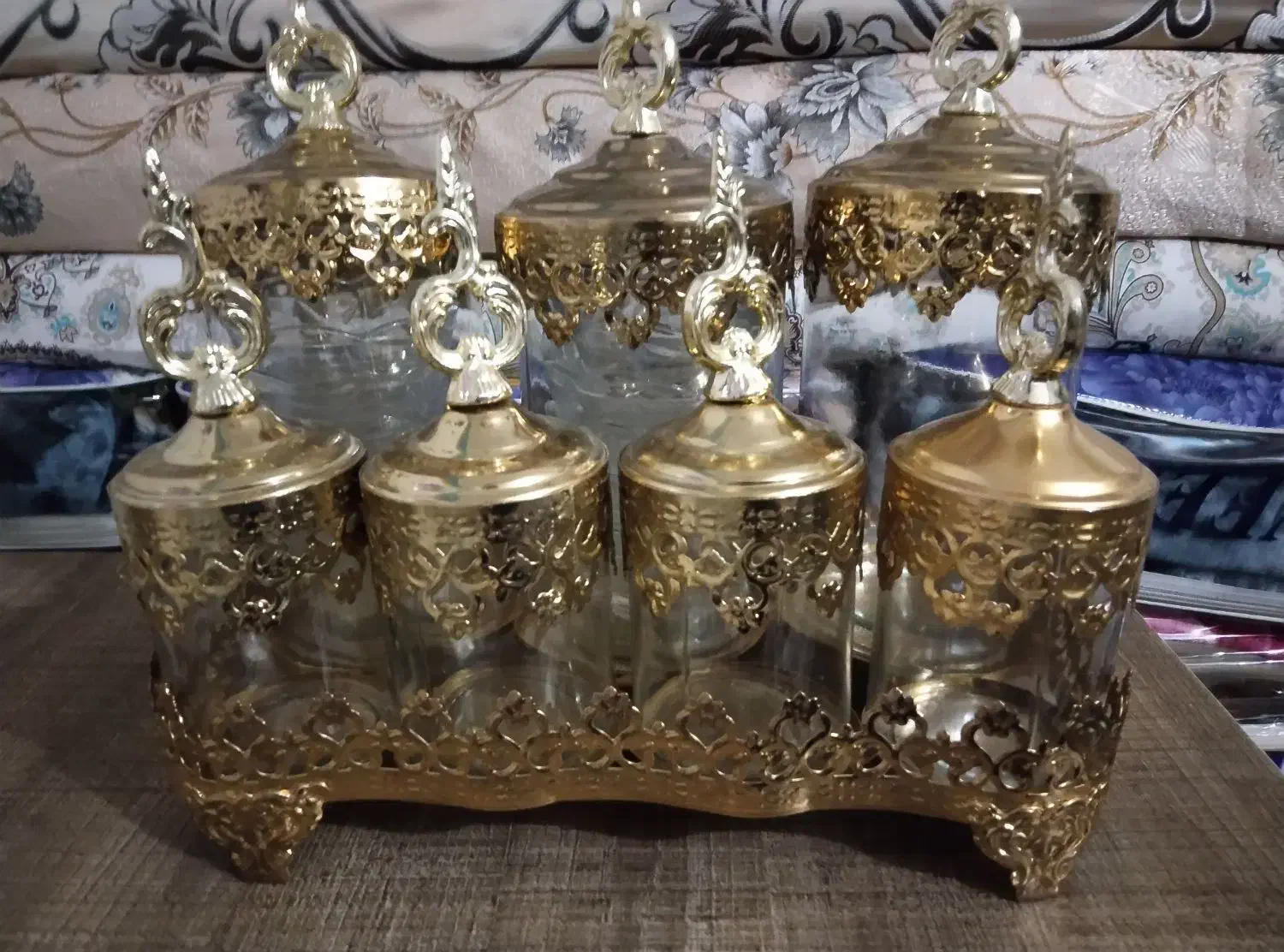 پاسماوری جا ادویه ای شیرینی خوری دسته گل عروس پارچ|ظروف نگهدارنده، پلاستیکی، یک‌بارمصرف|زاهدان, |دیوار