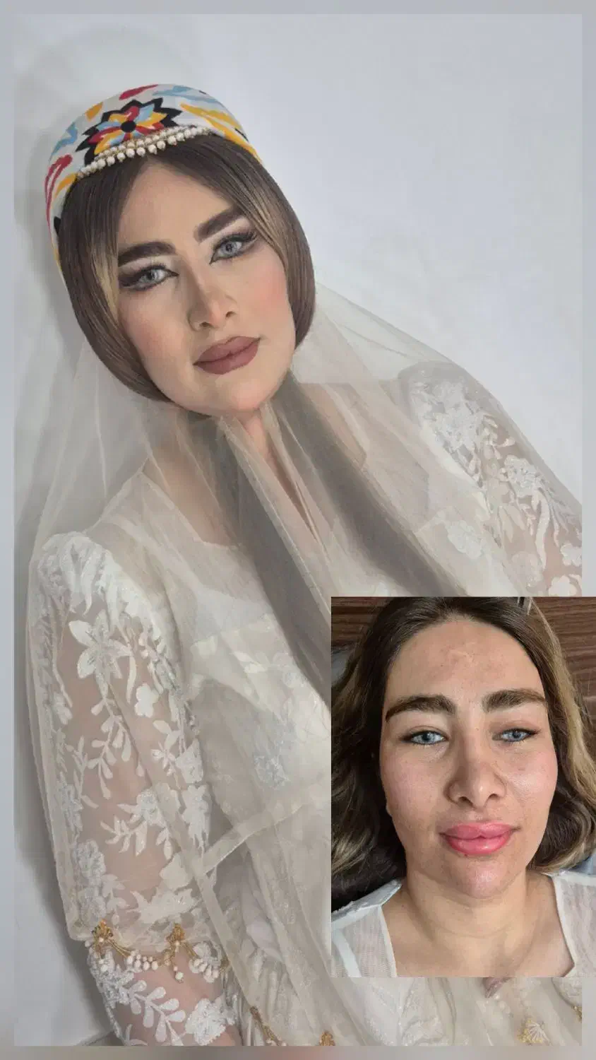 (میکاپ وشینیون فقط۱۲۰۰) ناخن خدمات و اموزش|خدمات آرایشگری و زیبایی|شیراز, کوشک میدان|دیوار