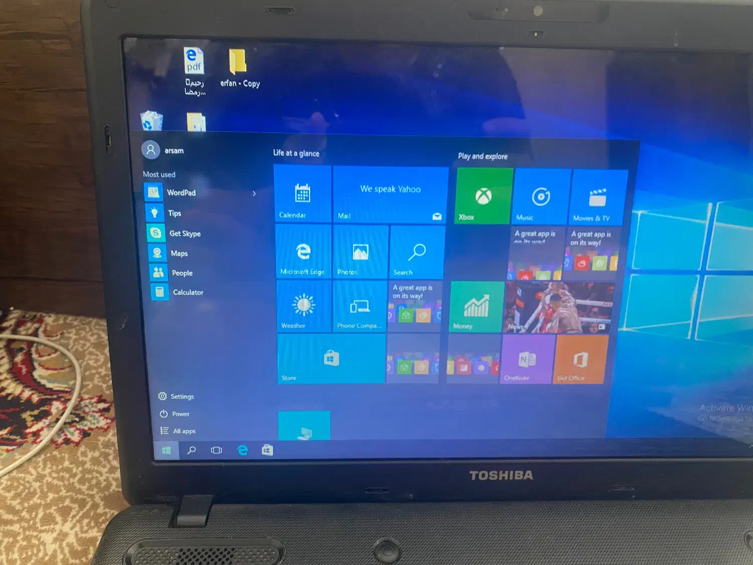 لپ تاپ Toshiba سالم|رایانه همراه|بانه, |دیوار
