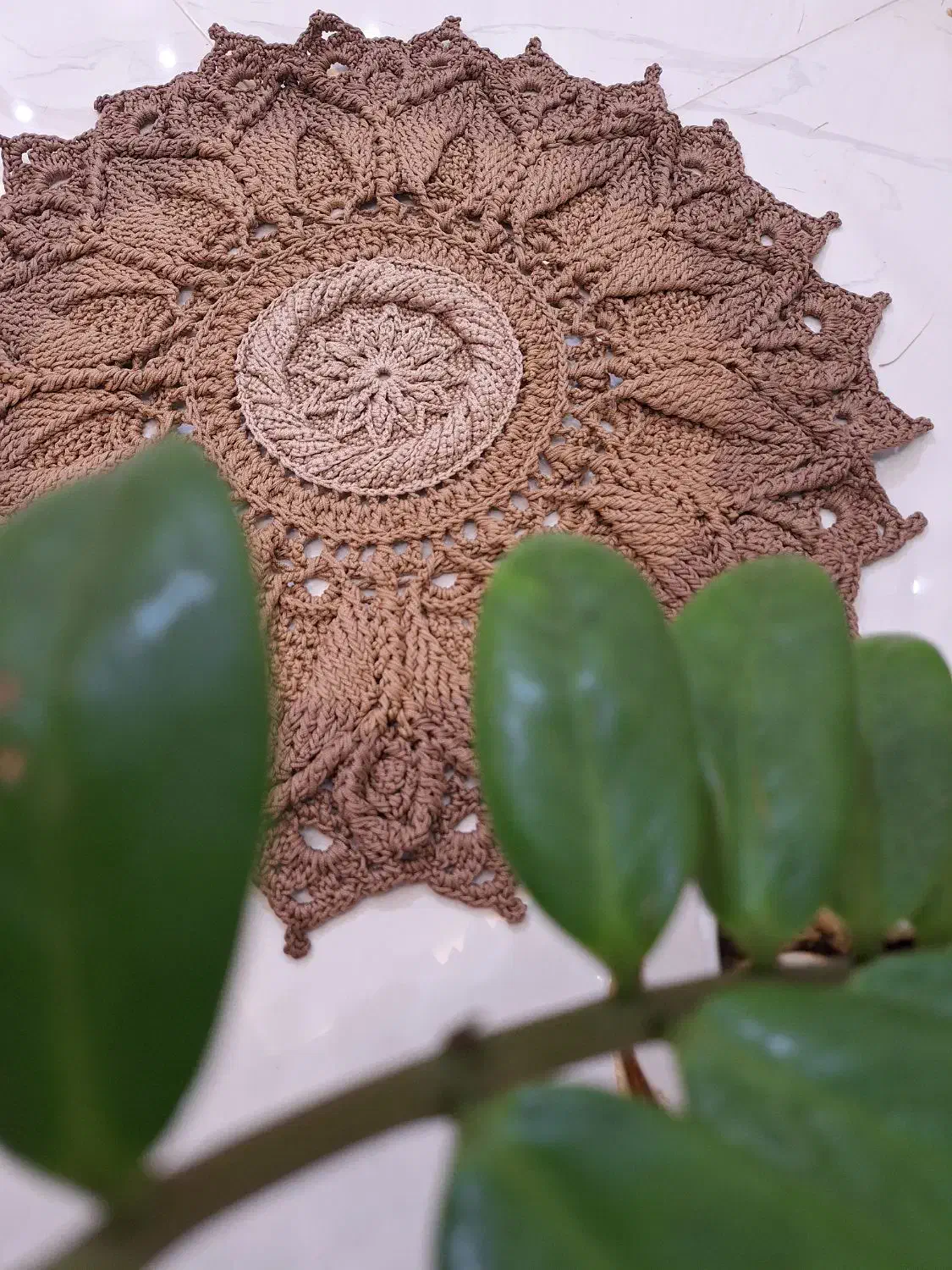 فرشینه ماندالا اولیتا(مکرومه )دستبافت|پادری|اصفهان, باغ فدک|دیوار