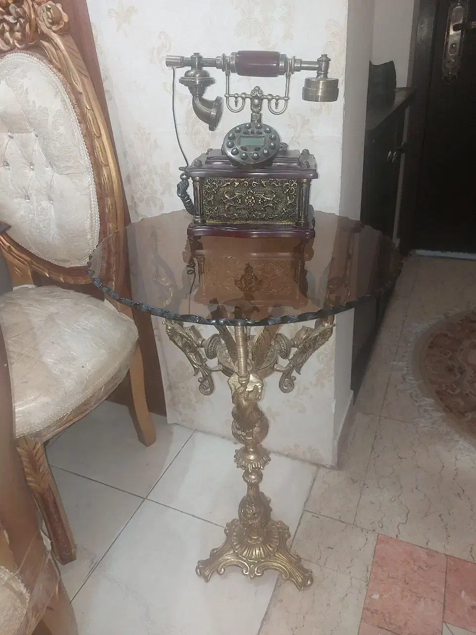 میز  دکوری برنجی مدل فرشته|میز تلفن|تهران, فاطمی|دیوار