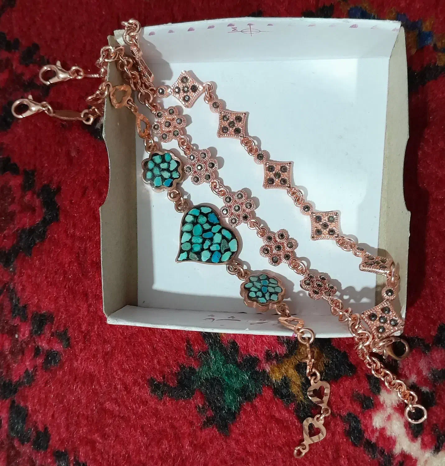 دستبند طلاروس فیروزه|جواهرات|بستان آباد, |دیوار