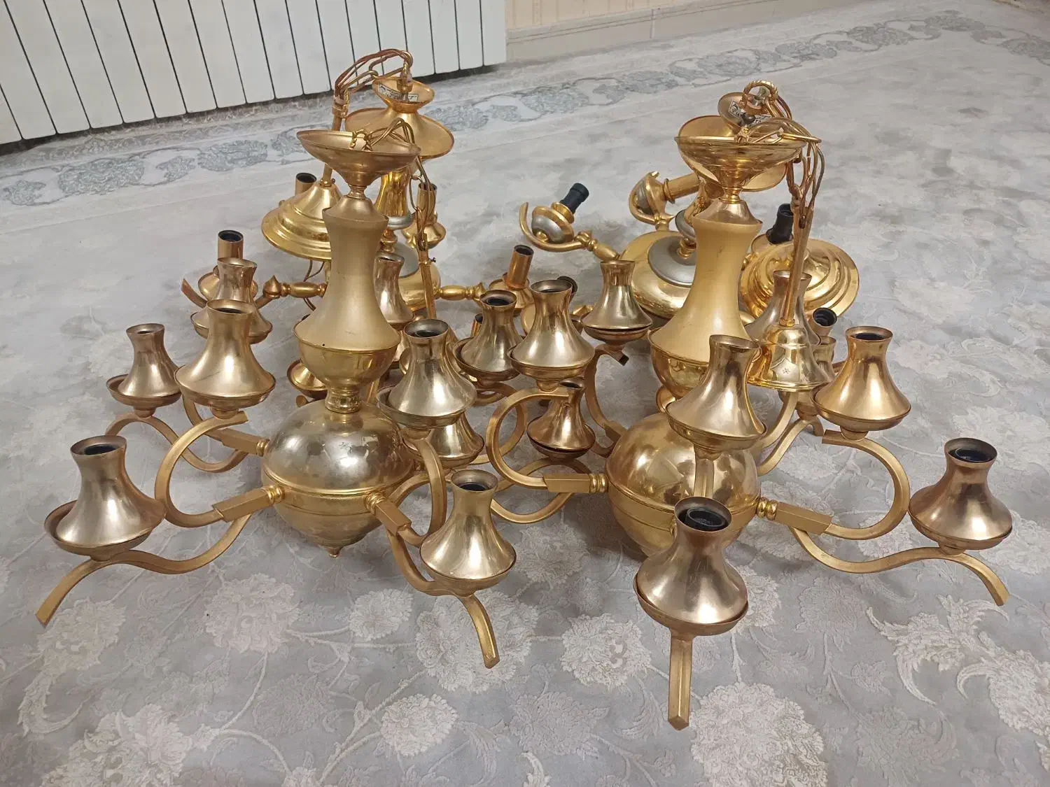 لوستر آبکاری طلا|لوستر و چراغ آویز|تهران, مینابی|دیوار