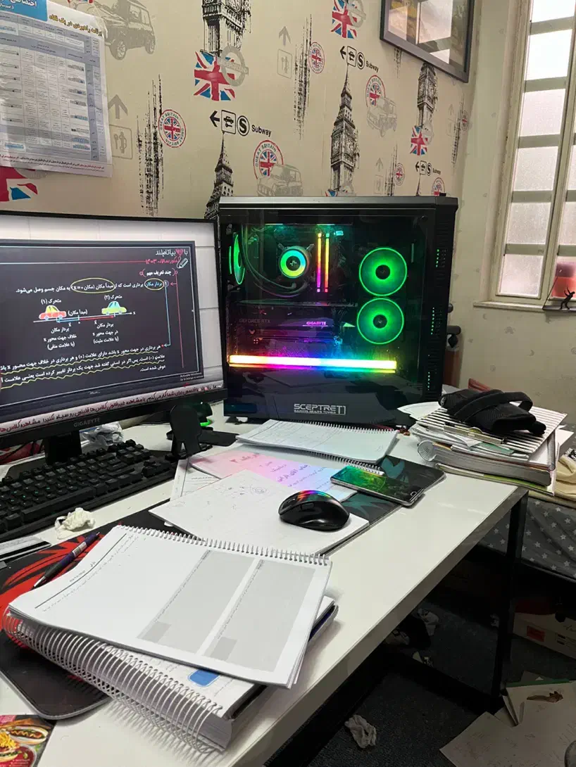 کامپیوتر گیمینگ به همراه مانیتور|رایانه رومیزی|بهبهان, |دیوار