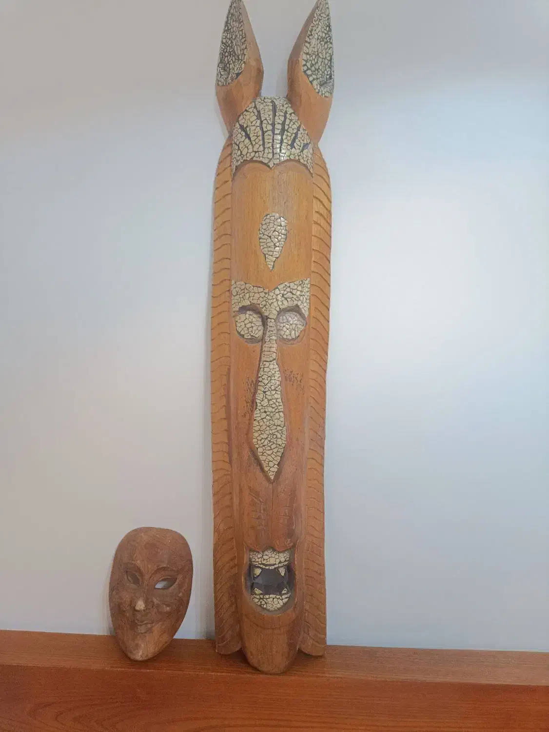 مجسمه صورت چوبی|مجسمه، تندیس، ماکت|تهران, نیلوفر|دیوار