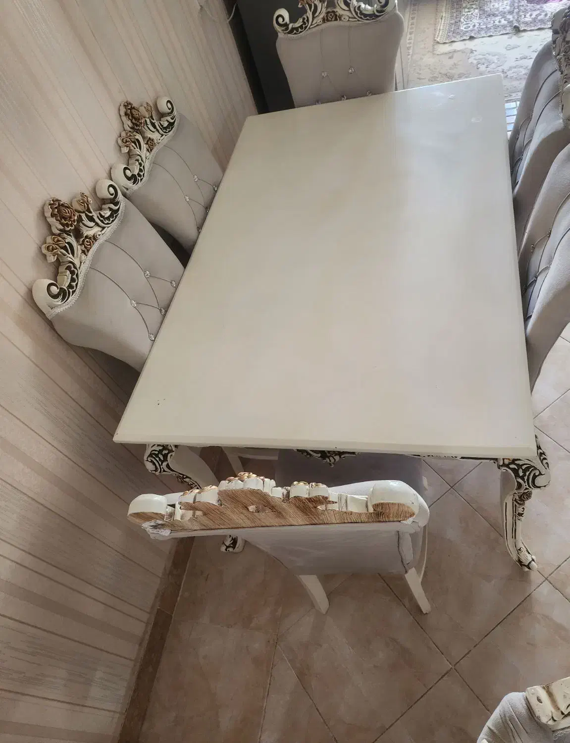 مبل و میز غذا خوری ست|مبلمان خانگی و میز عسلی|تاکستان, |دیوار