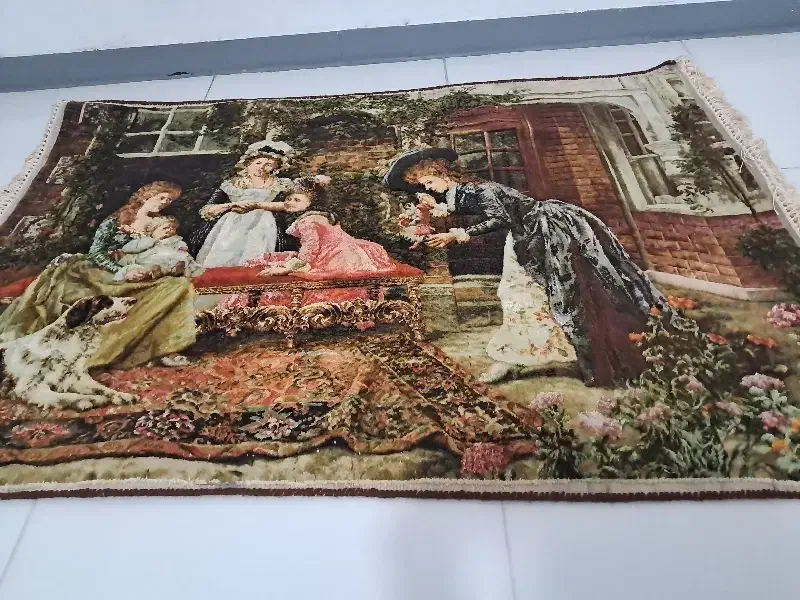 حیاط همسایه نفیس|تابلو فرش|لاهیجان, مهرگان|دیوار